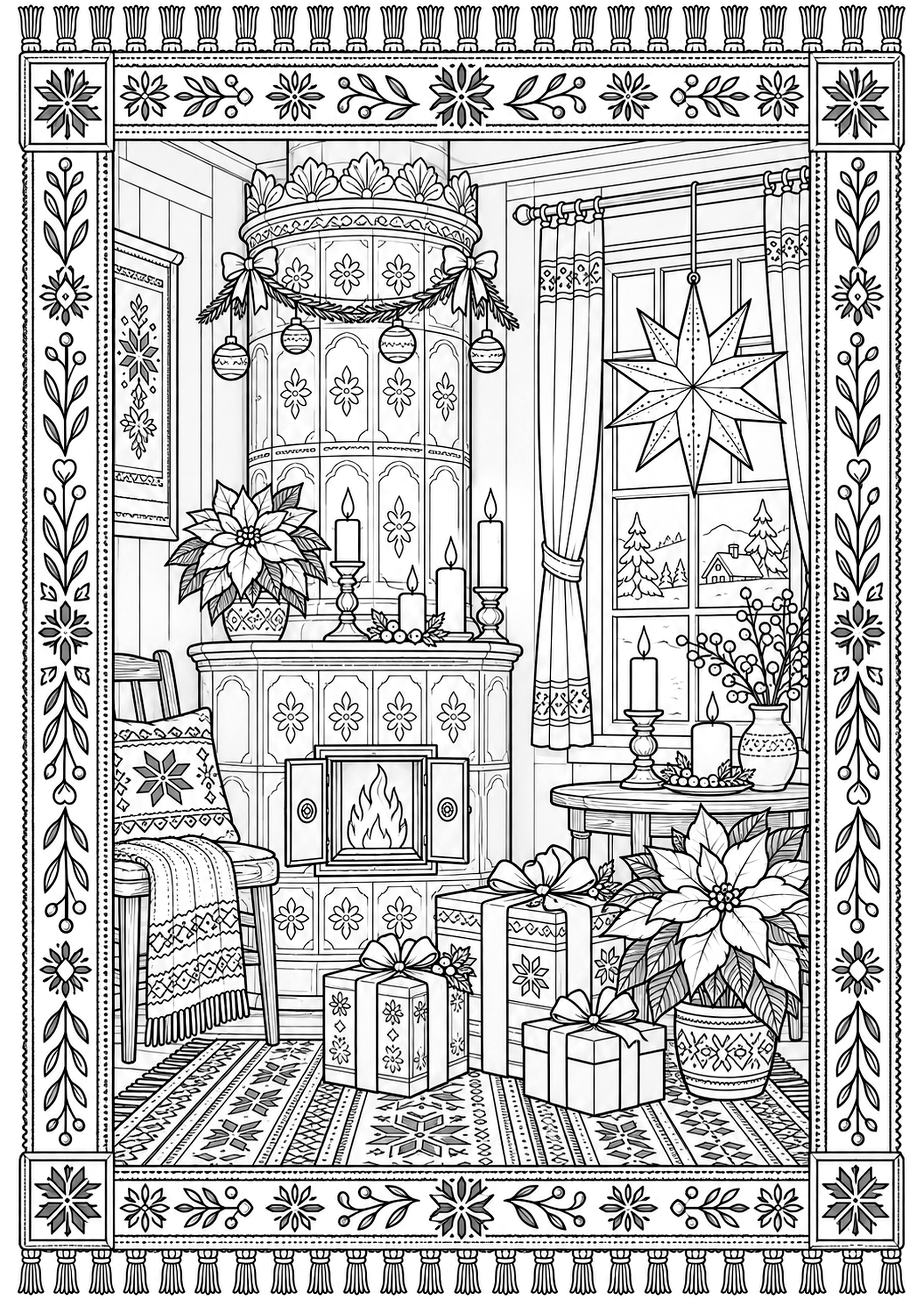 Nordic Christmas illustration from Woven Worlds