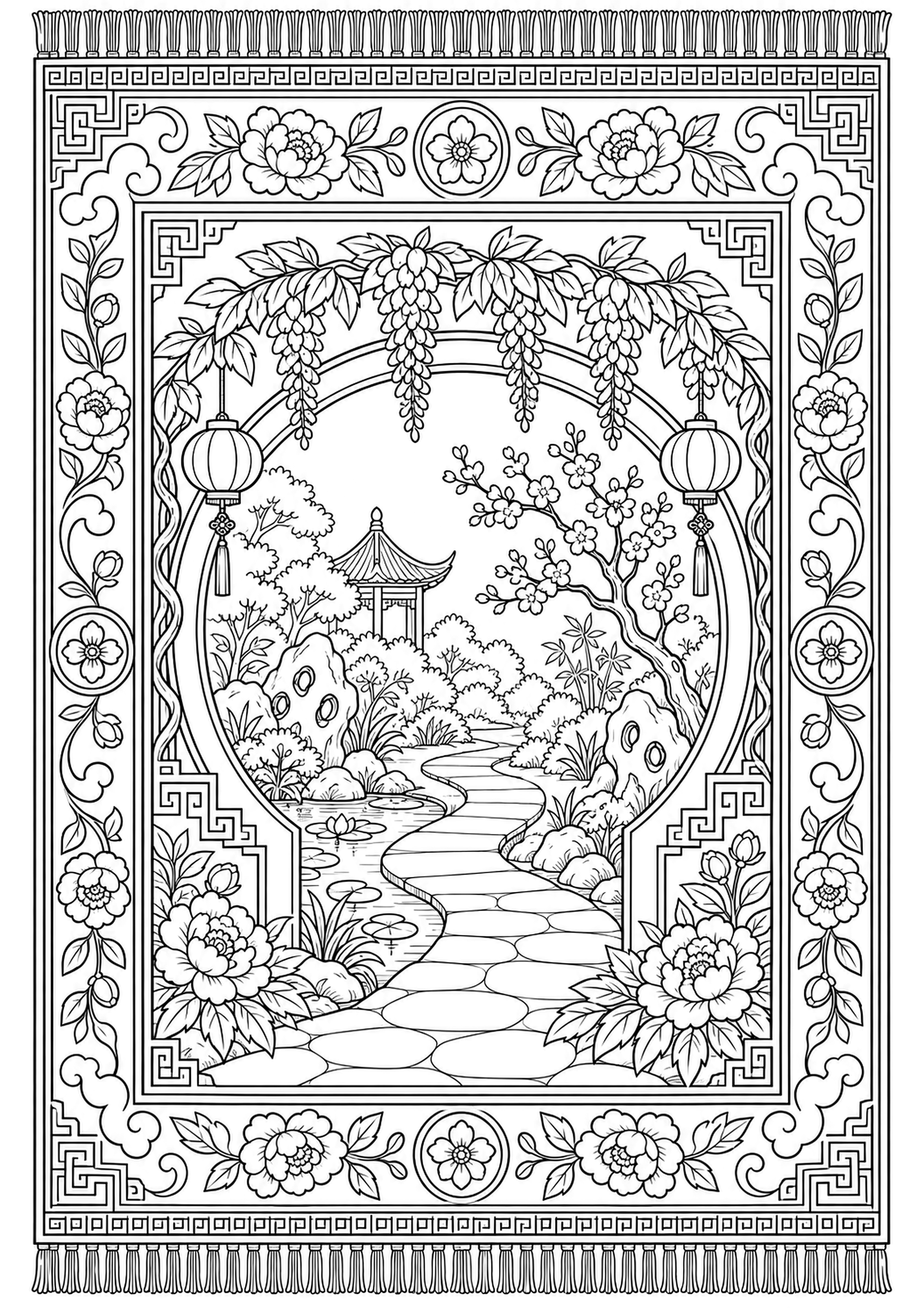 Garden portal illustration from Woven Worlds