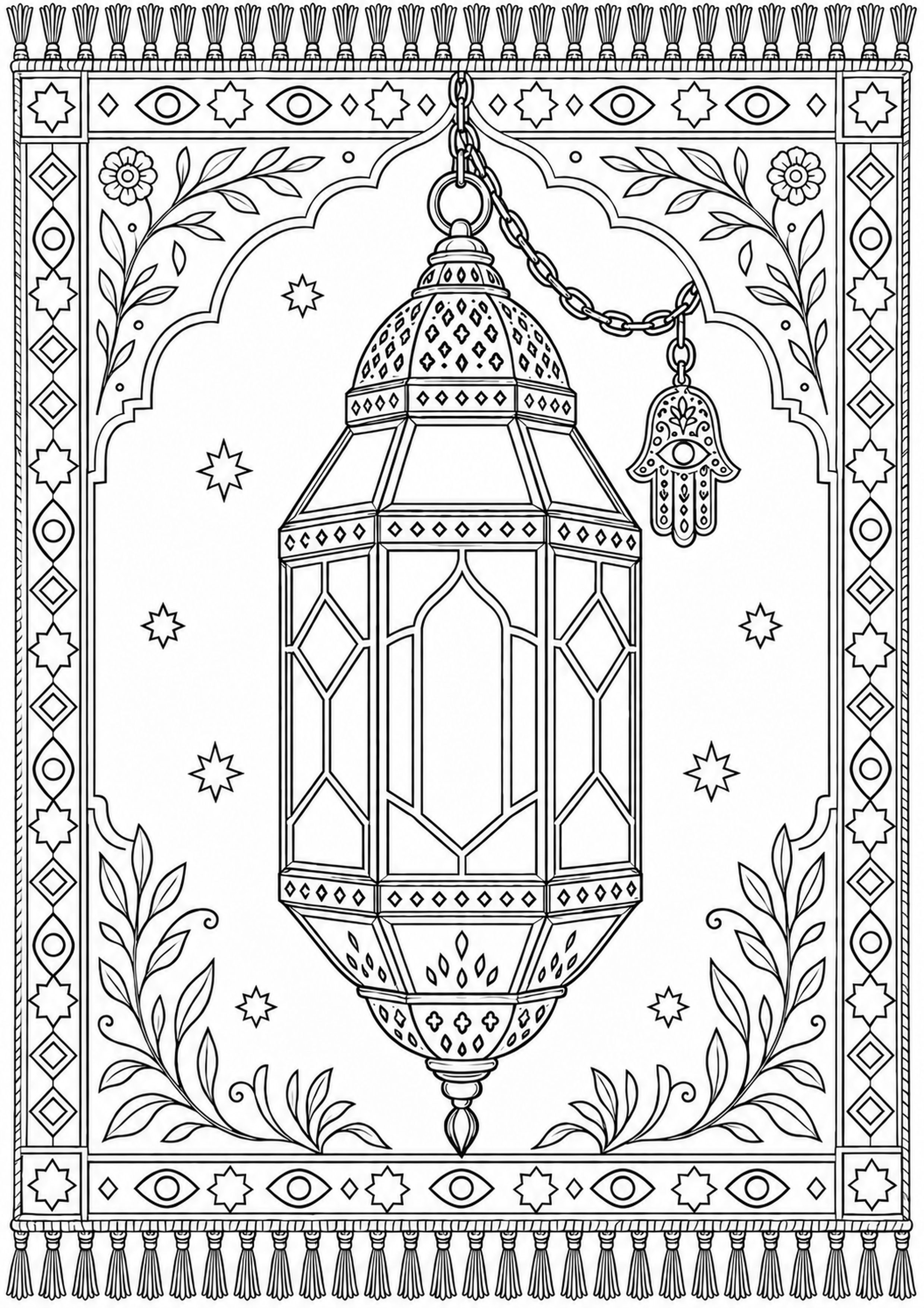 Moroccan lantern illustration from Woven Worlds